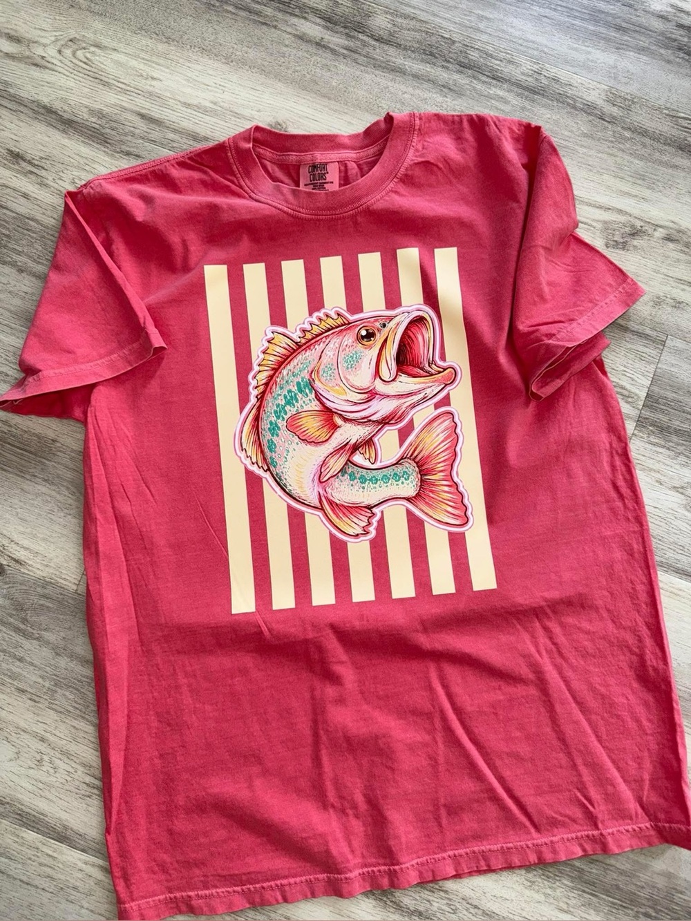 Comfort Colors Hot Pink Bass Graphic Tee